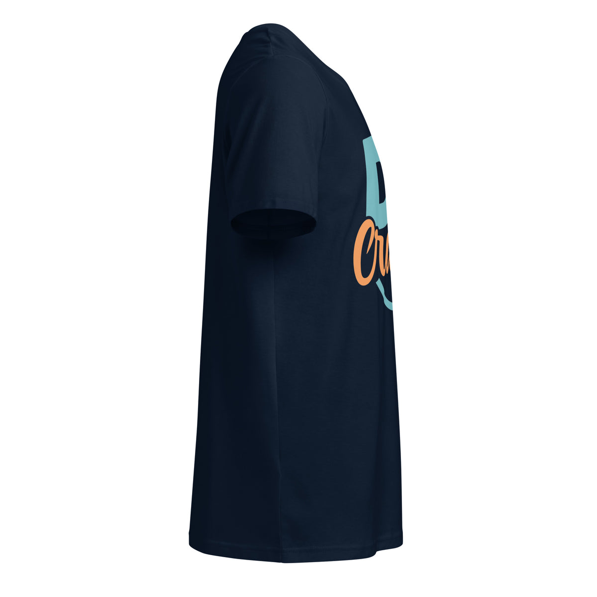 Unisex organic mid-light t-shirt, French Navy, right side view