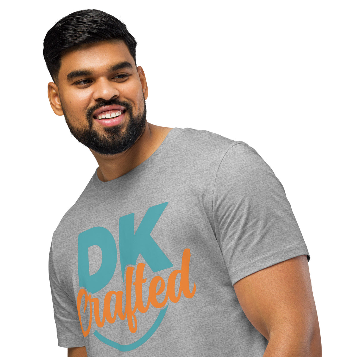 Unisex organic mid-light t-shirt, Heather Grey, front view