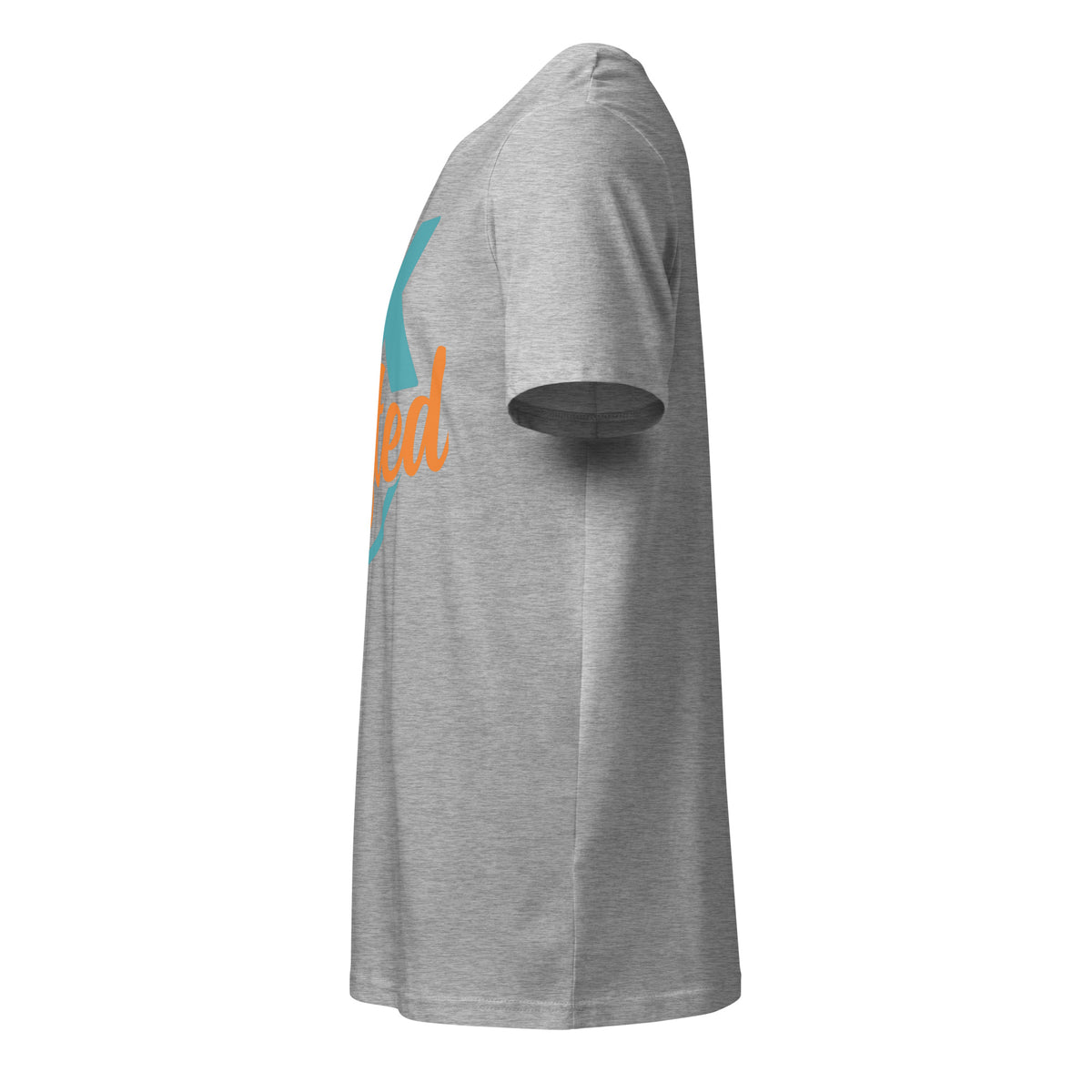 Unisex organic mid-light t-shirt, Heather Grey, left side view