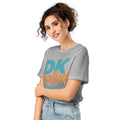 Unisex organic mid-light t-shirt, Heather Grey, left front view