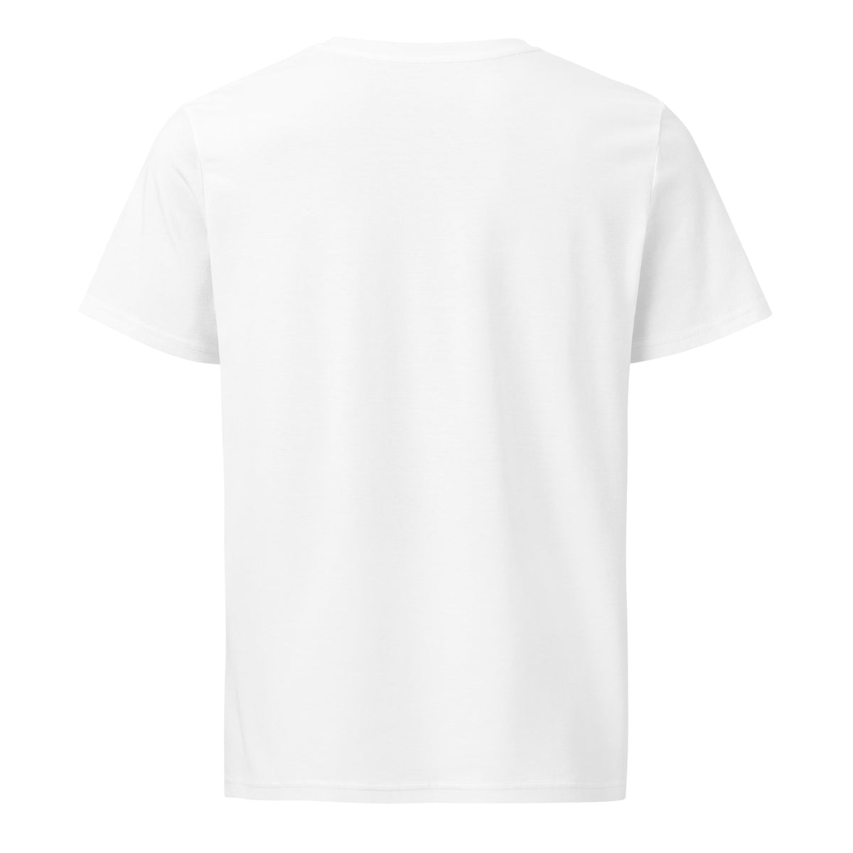 Unisex organic mid-light t-shirt, White, back view