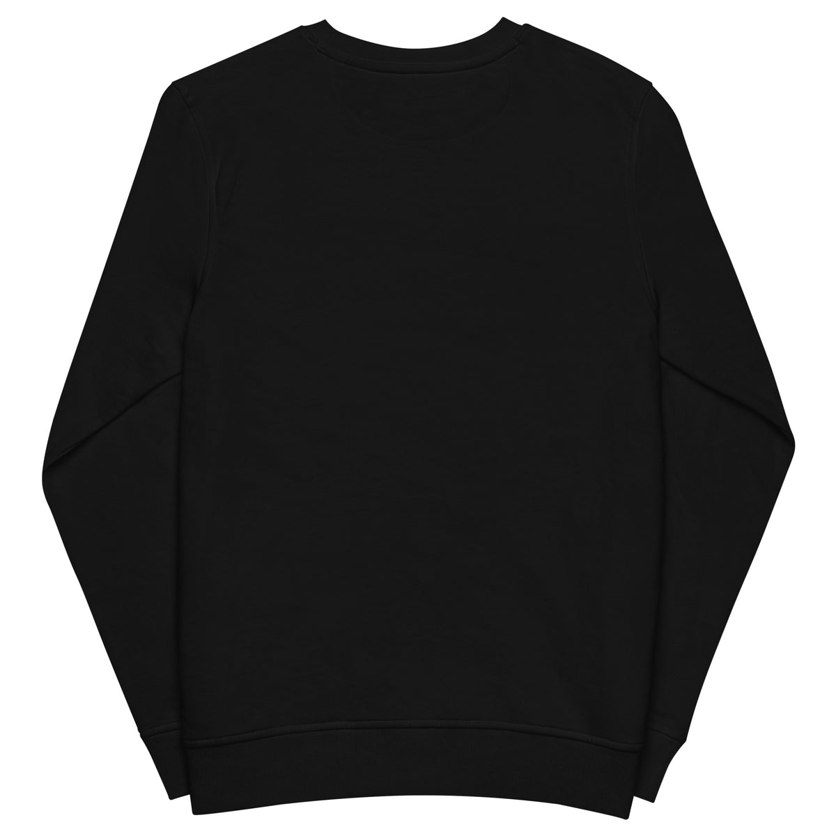 Unisex organic sweatshirt, Black, back view