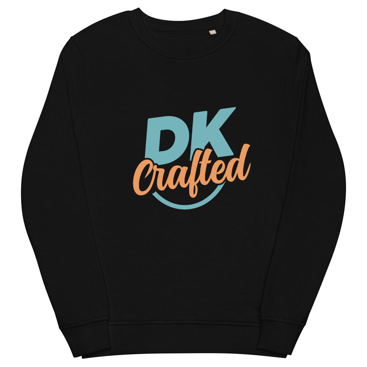 Unisex organic sweatshirt, Black, front view