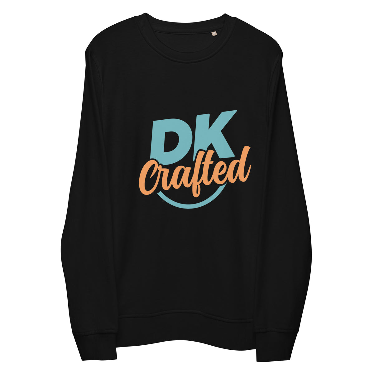 Unisex organic sweatshirt, Black, front view