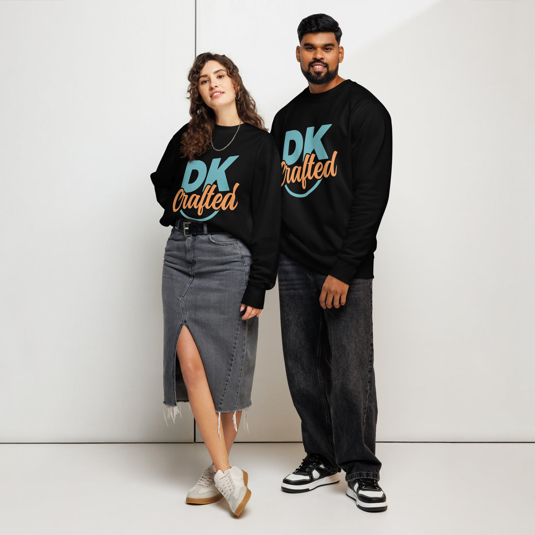 Unisex organic sweatshirt, Black, front view