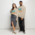 Unisex organic sweatshirt, Desert Dust, front view