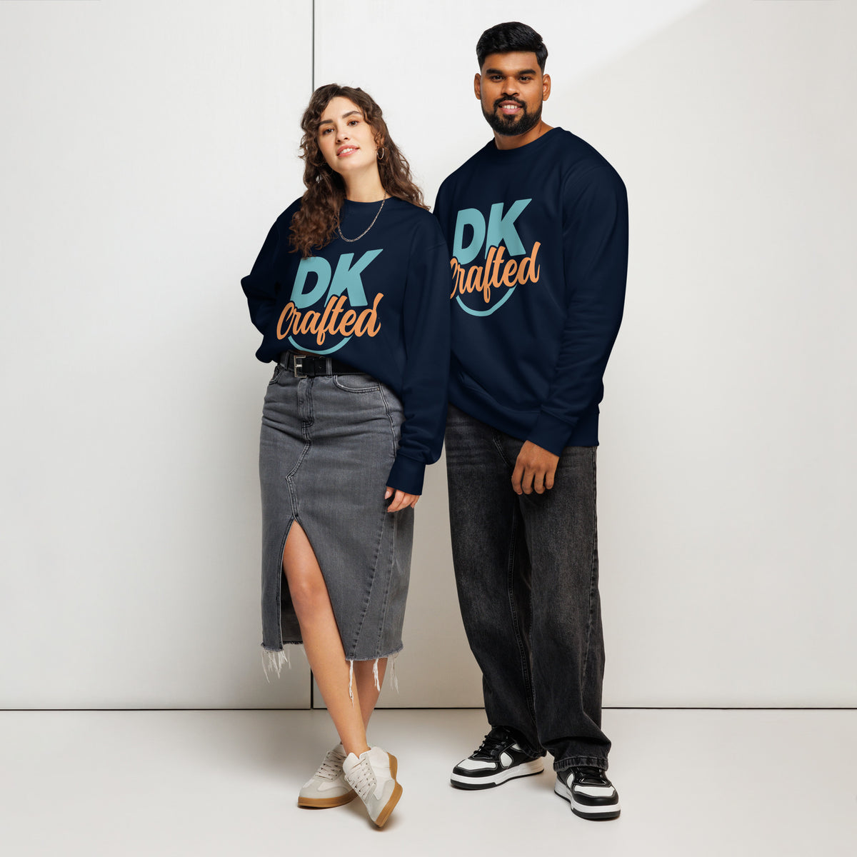 Unisex organic sweatshirt, French Navy, front view