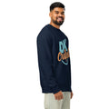 Unisex organic sweatshirt, French Navy, right front view
