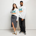 Unisex organic sweatshirt, White, front view