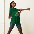 Unisex performance crew neck t-shirt, Forest Green, front view