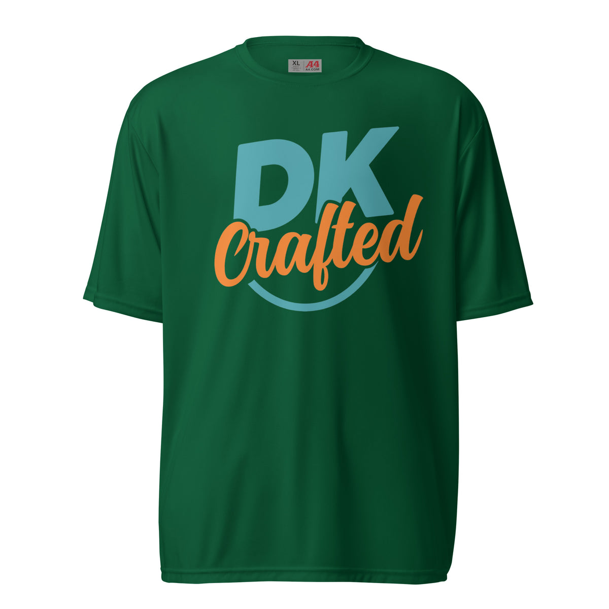 Unisex performance crew neck t-shirt, Forest Green, front view