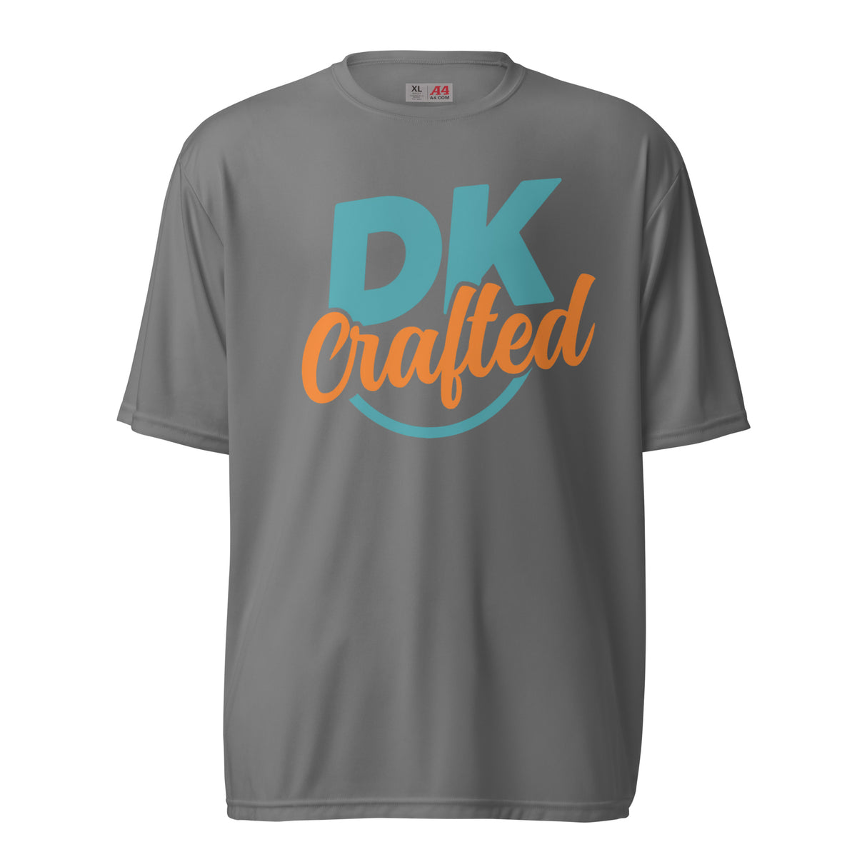 Unisex performance crew neck t-shirt, Graphite, front view