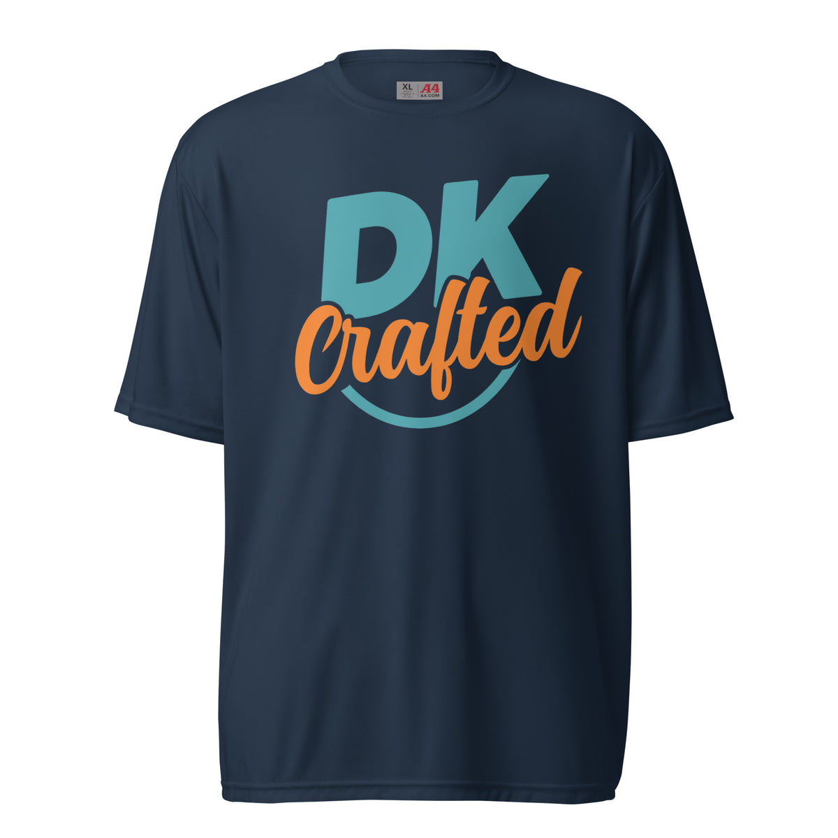 Unisex performance crew neck t-shirt, Navy, front view