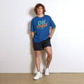 Unisex performance crew neck t-shirt, Royal, front view
