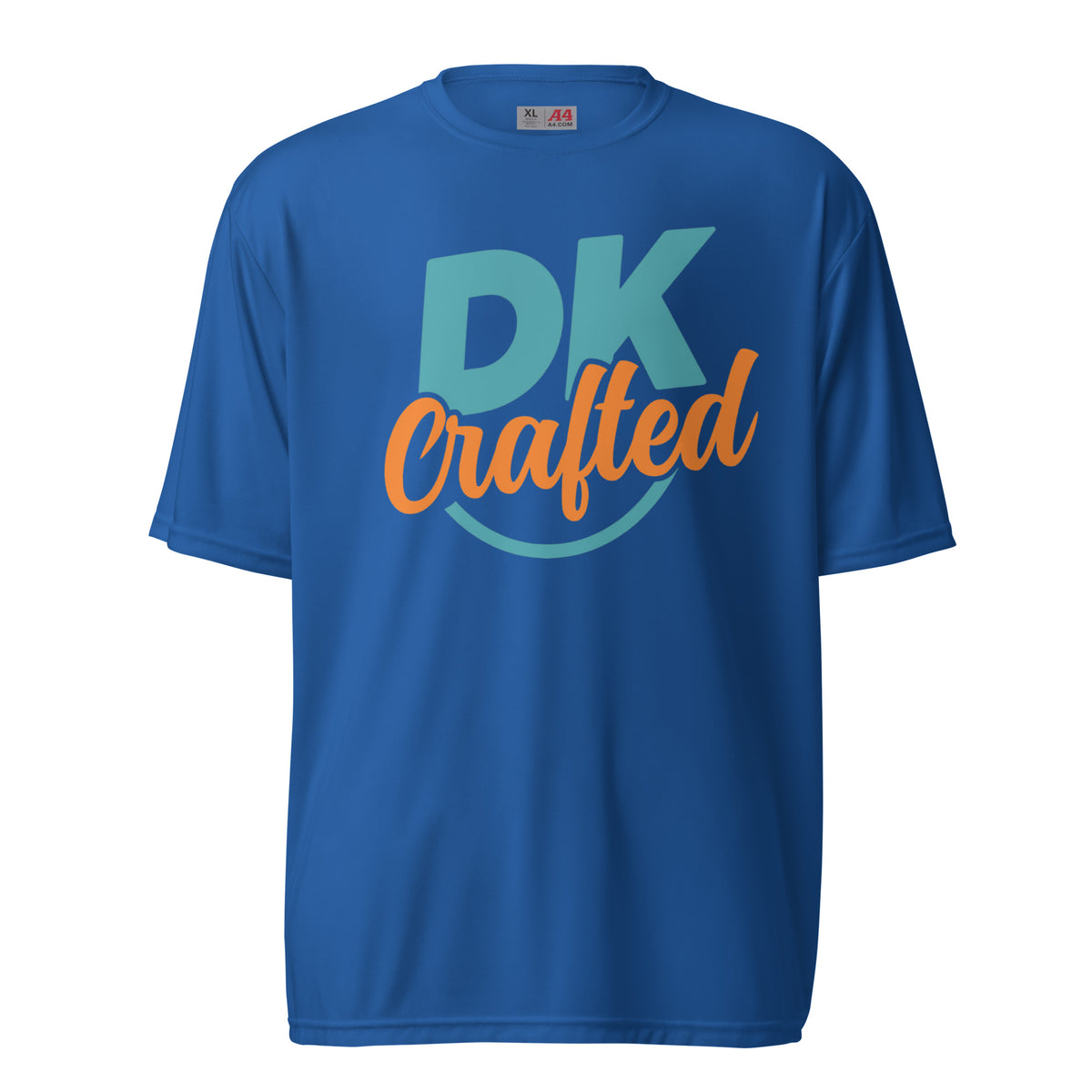 Unisex performance crew neck t-shirt, Royal, front view