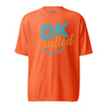 Unisex performance crew neck t-shirt, Safety Orange, front view