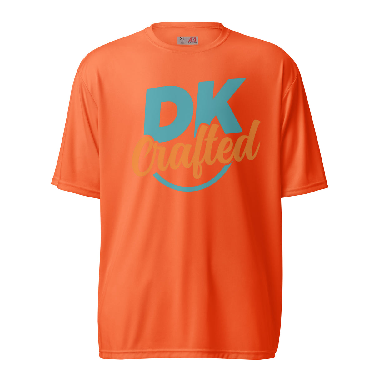 Unisex performance crew neck t-shirt, Safety Orange, front view