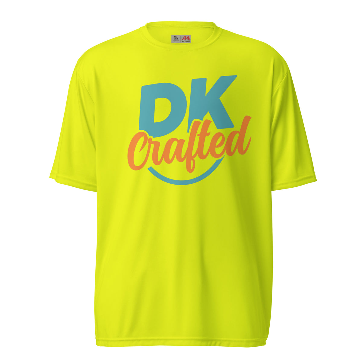 Unisex performance crew neck t-shirt, Safety Yellow, front view