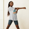 Unisex performance crew neck t-shirt, Silver, front view