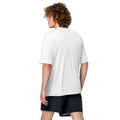 Unisex performance crew neck t-shirt, White, back view