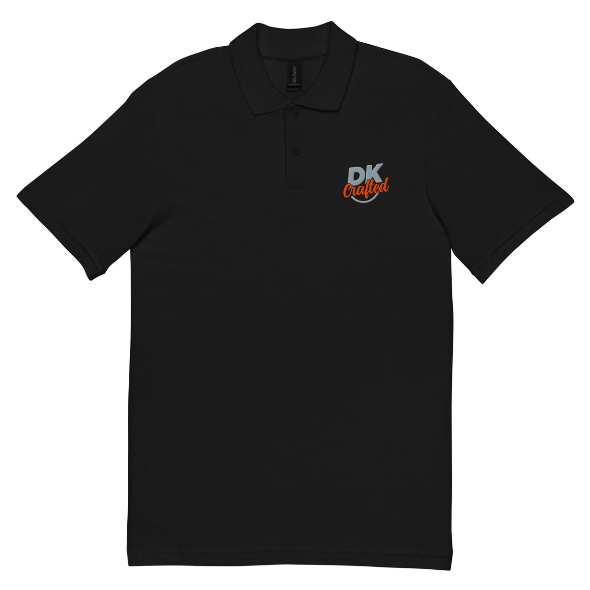 Unisex pique polo shirt, Black, front view