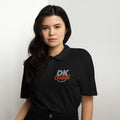 Unisex pique polo shirt, Black, front view