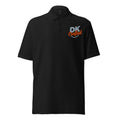 Unisex pique polo shirt, Black, front view