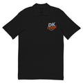 Unisex pique polo shirt, Black, front view