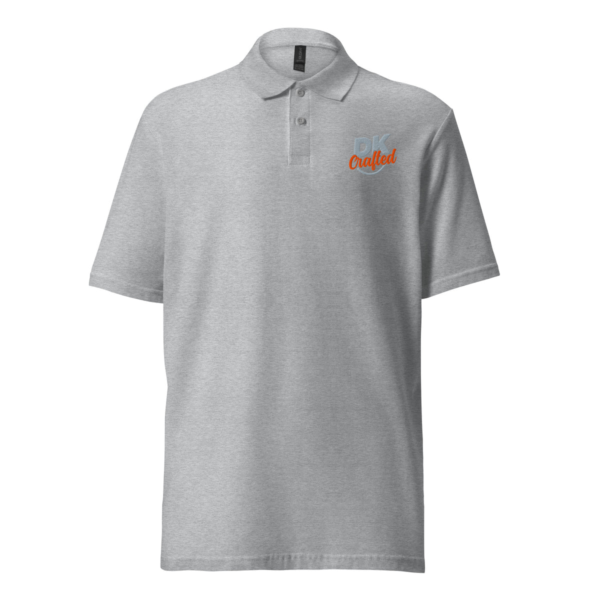 Unisex pique polo shirt, Sport Grey, front view