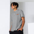 Unisex pique polo shirt, Sport Grey, front view