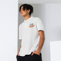 Unisex pique polo shirt, White, front view