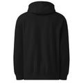 Unisex premium mid-weight hoodie, Black, back view