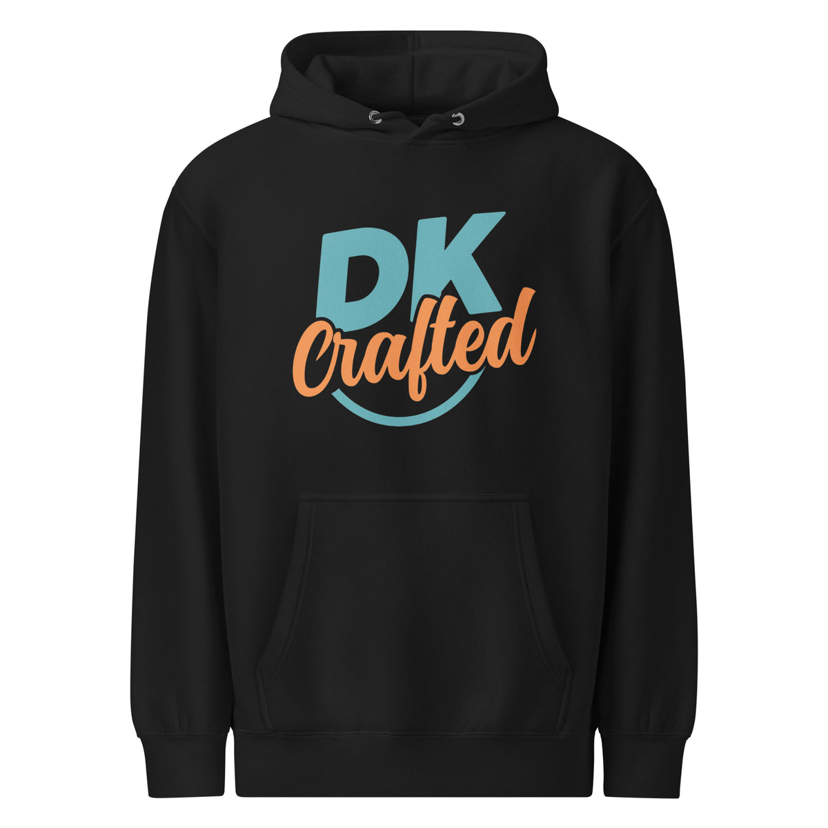 Unisex premium mid-weight hoodie, Black, front view