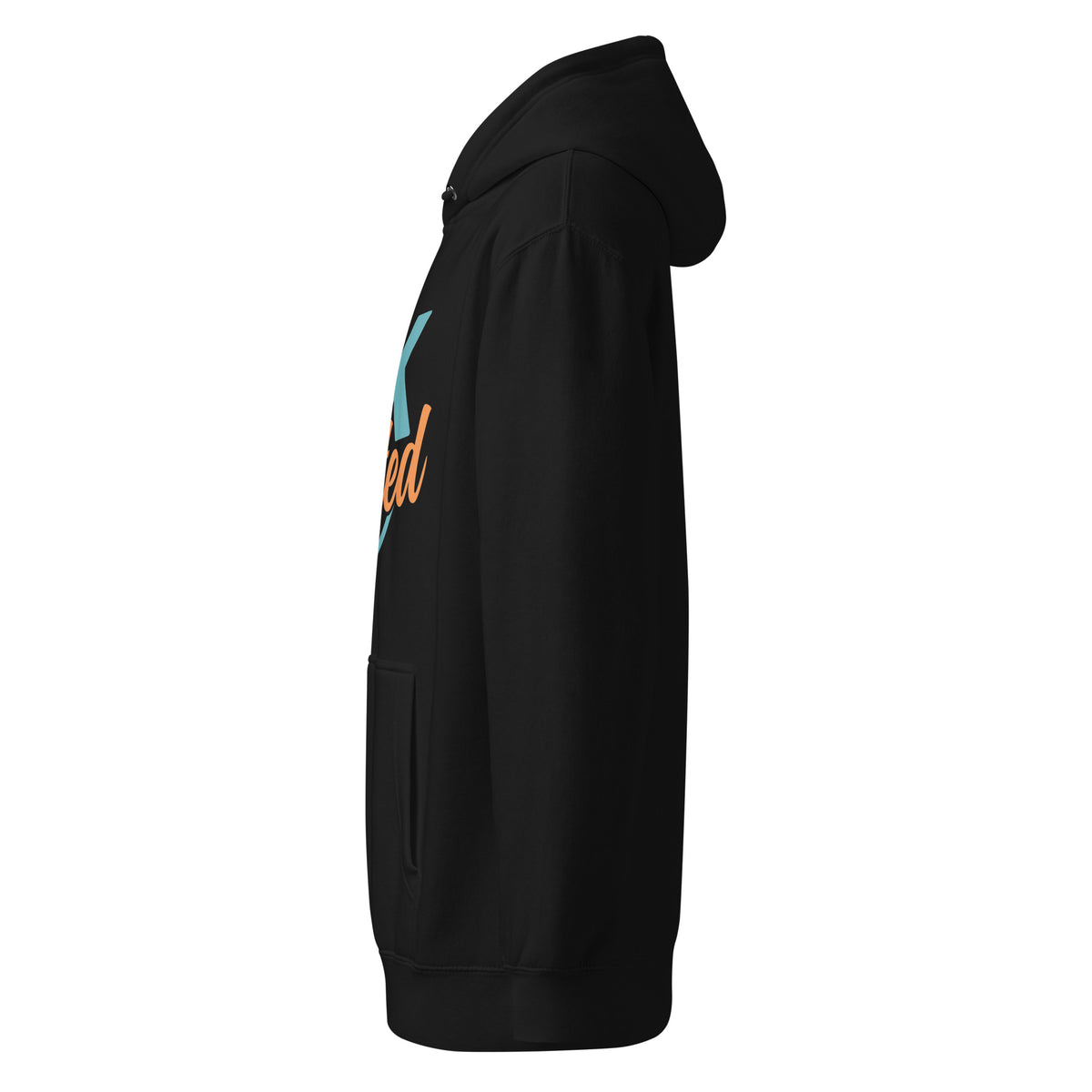 Unisex premium mid-weight hoodie, Black, left side view