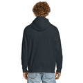 Unisex premium mid-weight hoodie, Navy, back view