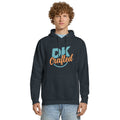 Unisex premium mid-weight hoodie, Navy, front view