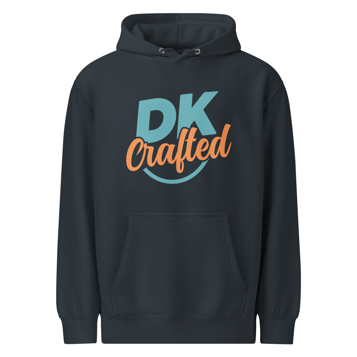 Unisex premium mid-weight hoodie, Navy, front view