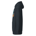 Unisex premium mid-weight hoodie, Navy, left side view