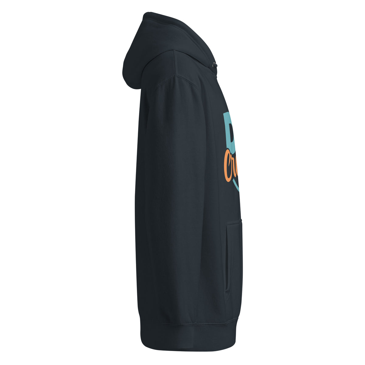 Unisex premium mid-weight hoodie, Navy, right side view
