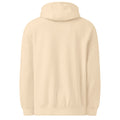 Unisex premium mid-weight hoodie, Sandshell, back view