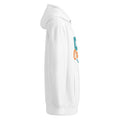 Unisex premium mid-weight hoodie, White, right side view