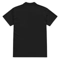Premium pique polo shirt, Black, back view