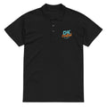 Premium pique polo shirt, Black, front view