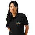 Premium pique polo shirt, Black, left front view