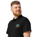 Premium pique polo shirt, Black, left front view