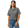 Premium pique polo shirt, Grey Melange, front view