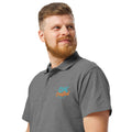 Premium pique polo shirt, Grey Melange, left front view