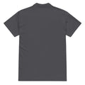 Premium pique polo shirt, Mouse Grey, back view