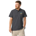 Premium pique polo shirt, Mouse Grey, front view