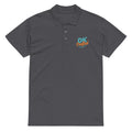 Premium pique polo shirt, Mouse Grey, front view